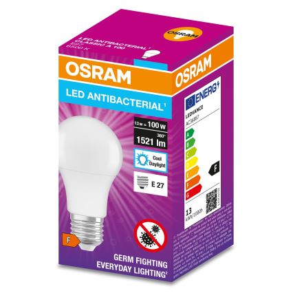 LED Antibakteriálna žiarovka A100 E27/13W/230V 6500K - Osram