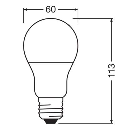 LED Antibakteriálna žiarovka A60 E27/8,5W/230V 2700K - Osram