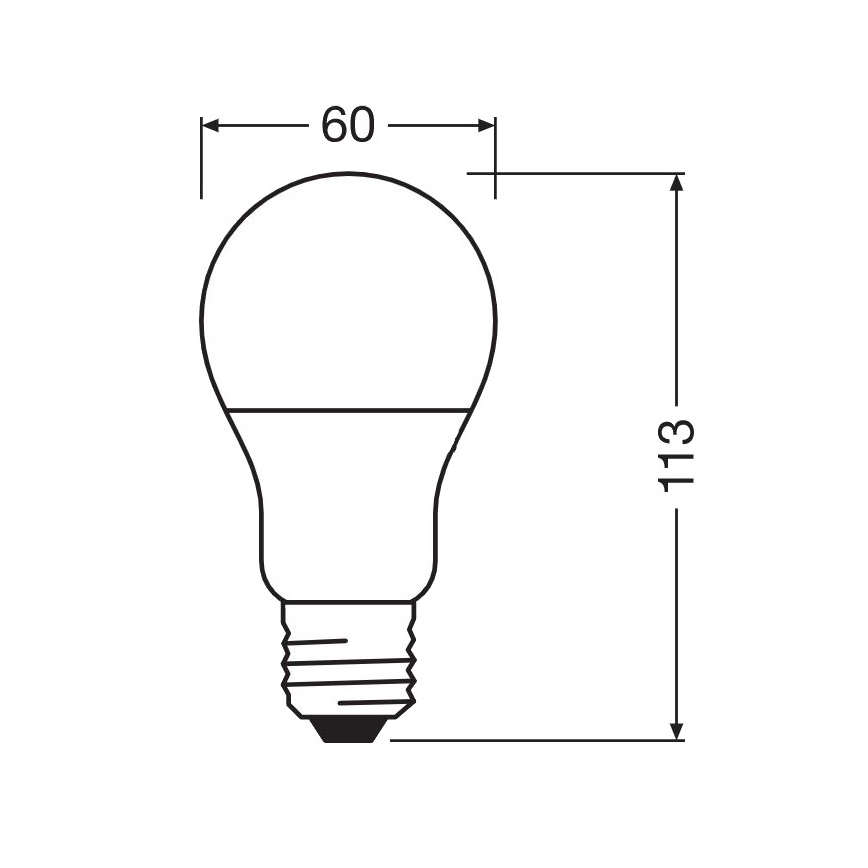 LED Antibakteriálna žiarovka A60 E27/8,5W/230V 2700K - Osram