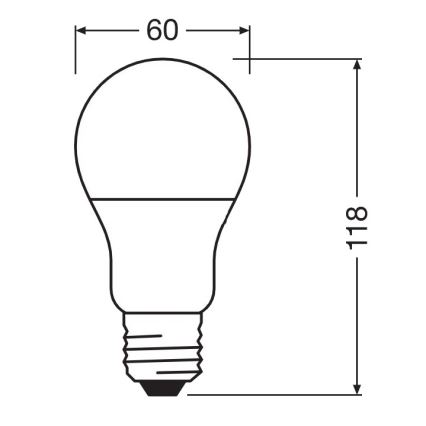 LED Antibakteriálna žiarovka  A75 E27/10W/230V 2700K - Osram