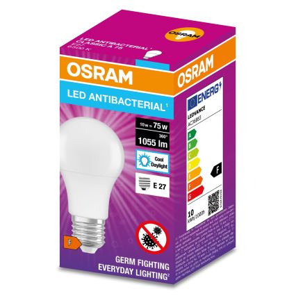 LED  Antibakteriálna žiarovka A75 E27/10W/230V 6500K - Osram