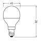 LED Antibakteriálna žiarovka P40 E14/4,9W/230V 6500K - Osram