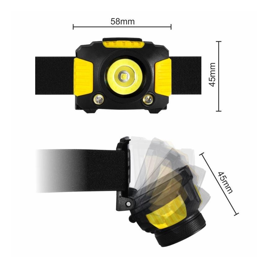LED Baterka 2xLED/5W/3xAAA + LED/3W