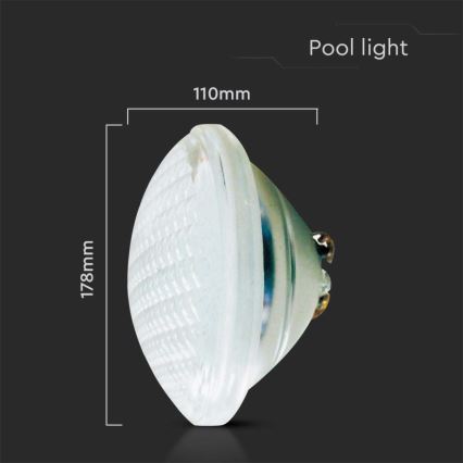 LED Bazénová žiarovka LED/25W/12V IP68 6500K