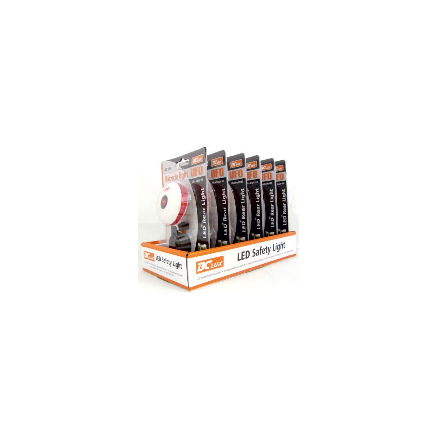 LED Bezpečnostné svetlo na bicykel BCLUX LED/2xAAA