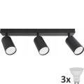 LED Bodové svietidlo ANGIE 3xGU10/6W/230V čierna