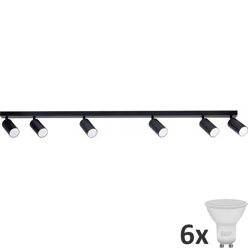 LED Bodové svietidlo ANGIE 6xGU10/6W/230V čierna