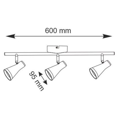 LED Bodové svietidlo BERG 3xLED/4,2W/230V biela