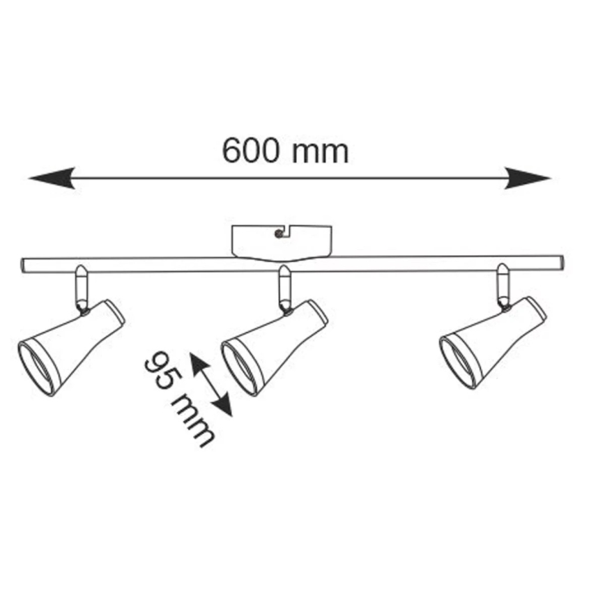 LED Bodové svietidlo BERG 3xLED/4,2W/230V biela