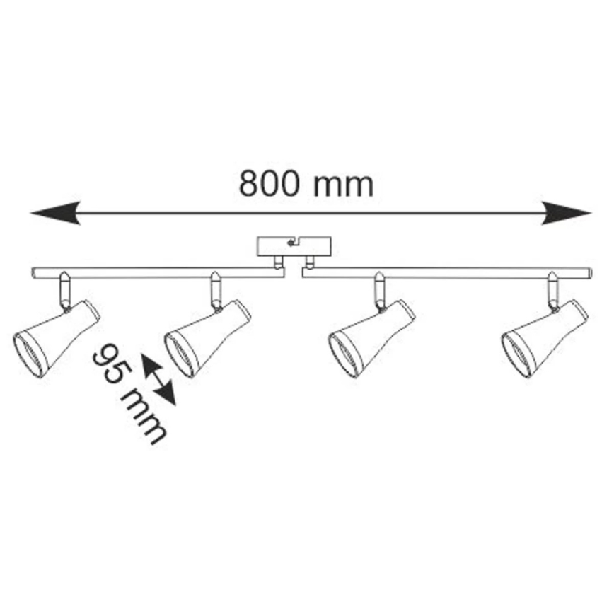 LED Bodové svietidlo BERG 4xLED/4,2W/230V čierna