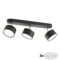 LED bodové svietidlo CLARK 3xGX53/10W/230V čierne