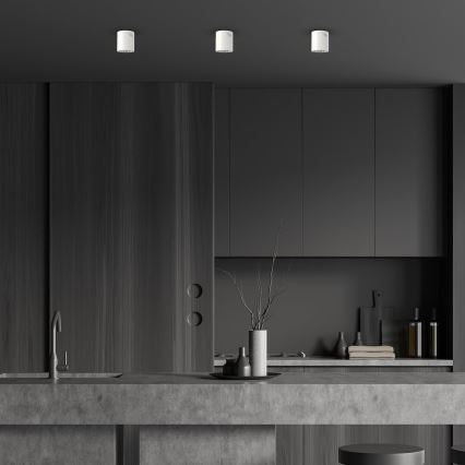 LED Bodové svietidlo GEORGE 1xE27/6W/230V pr. 11 cm biela