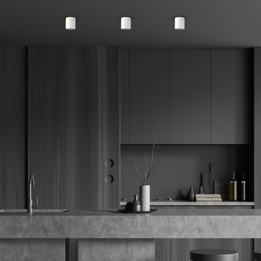 LED Bodové svietidlo GEORGE 1xE27/6W/230V pr. 11 cm biela