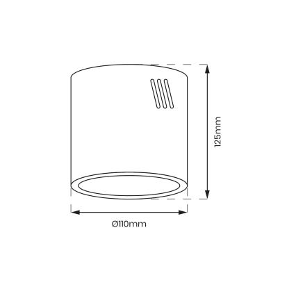 LED Bodové svietidlo GEORGE 1xE27/6W/230V pr. 11 cm biela