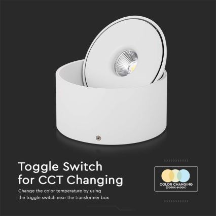 LED Flexibilné bodové svietidlo LED/20W/230V 3000/4000/6400K CRI 90 biela
