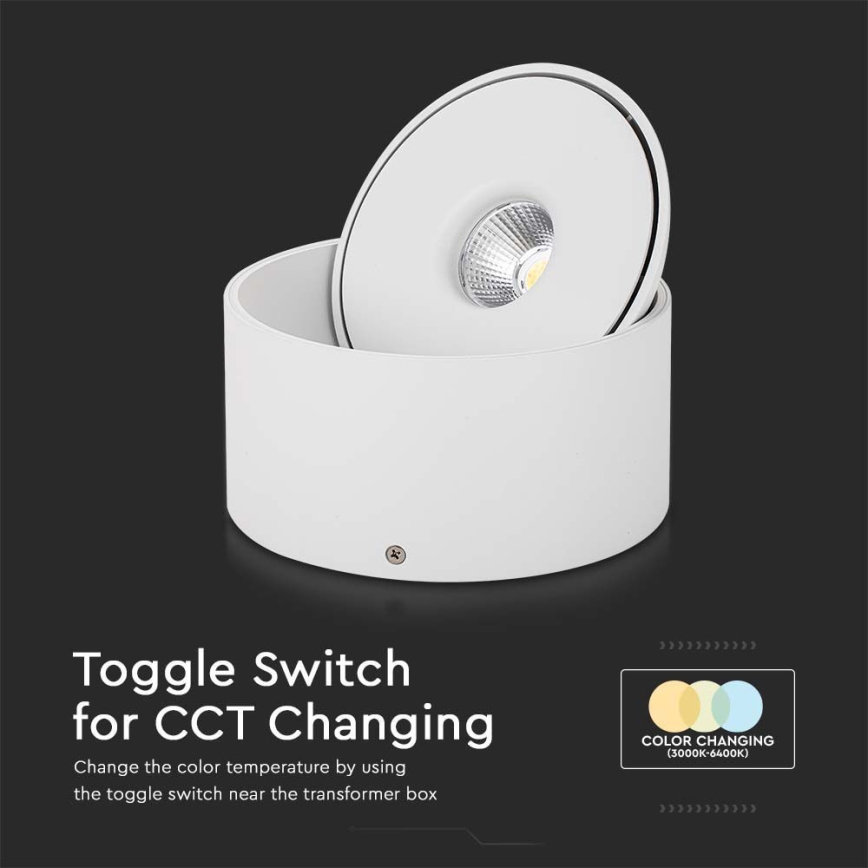LED Flexibilné bodové svietidlo LED/20W/230V 3000/4000/6400K CRI 90 biela