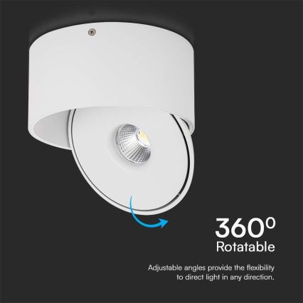 LED Flexibilné bodové svietidlo LED/20W/230V 3000/4000/6400K CRI 90 biela