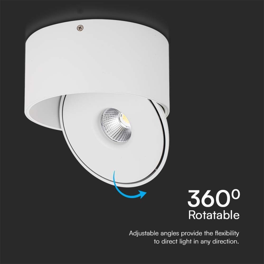 LED Flexibilné bodové svietidlo LED/20W/230V 3000/4000/6400K CRI 90 biela