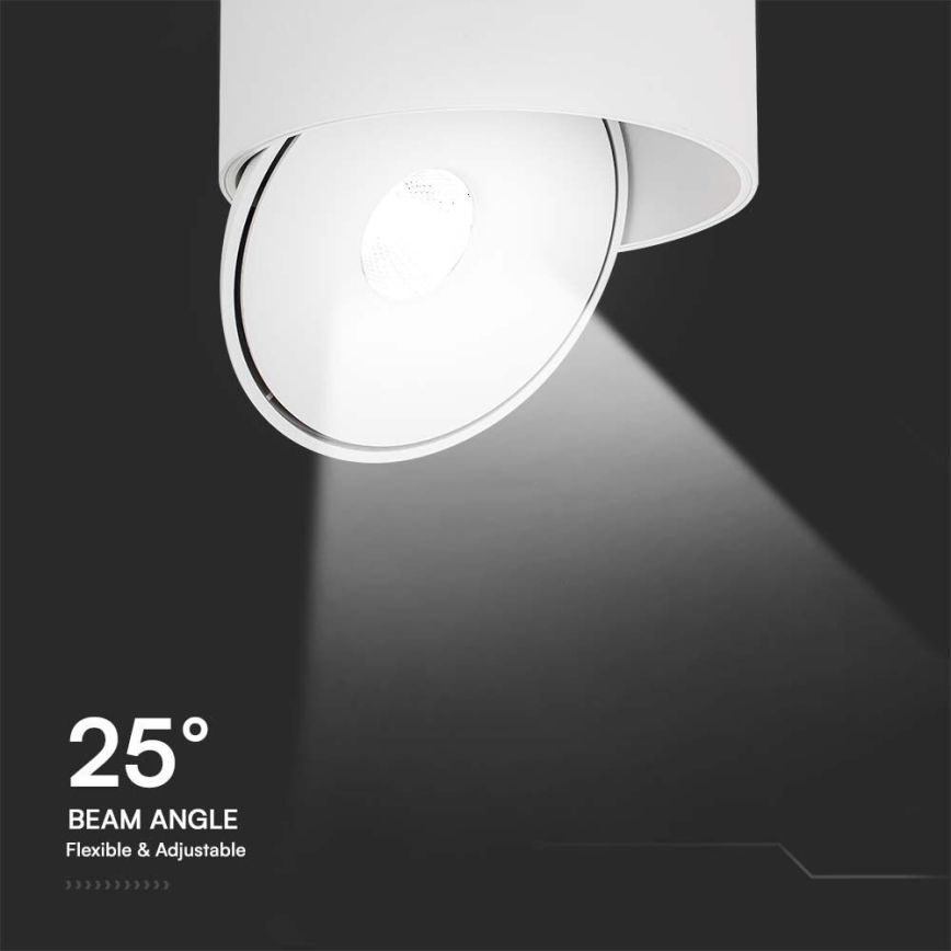 LED Flexibilné bodové svietidlo LED/20W/230V 3000/4000/6400K CRI 90 biela