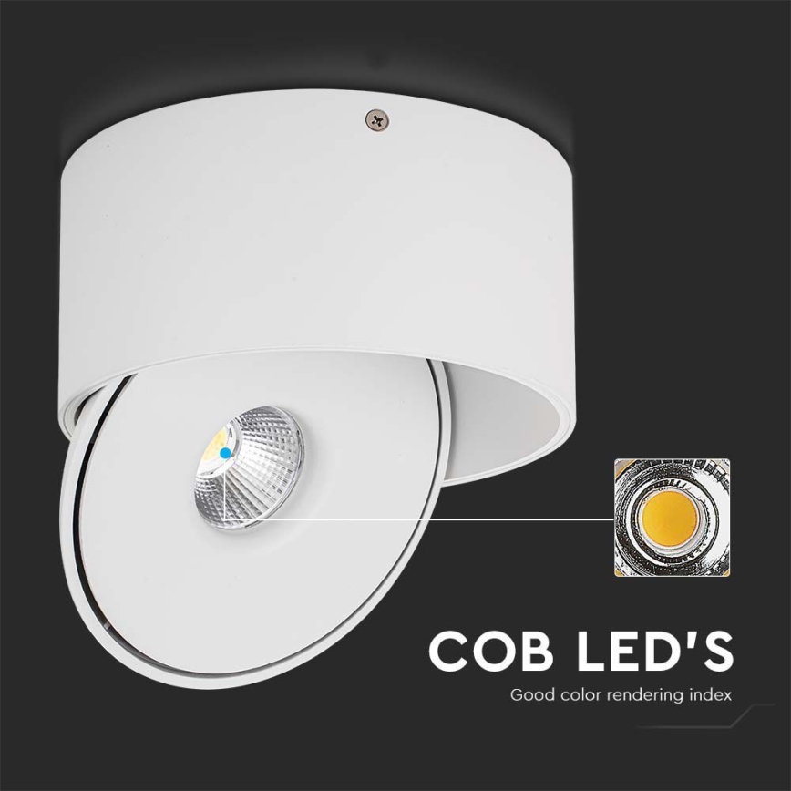 LED Flexibilné bodové svietidlo LED/20W/230V 3000/4000/6400K CRI 90 biela