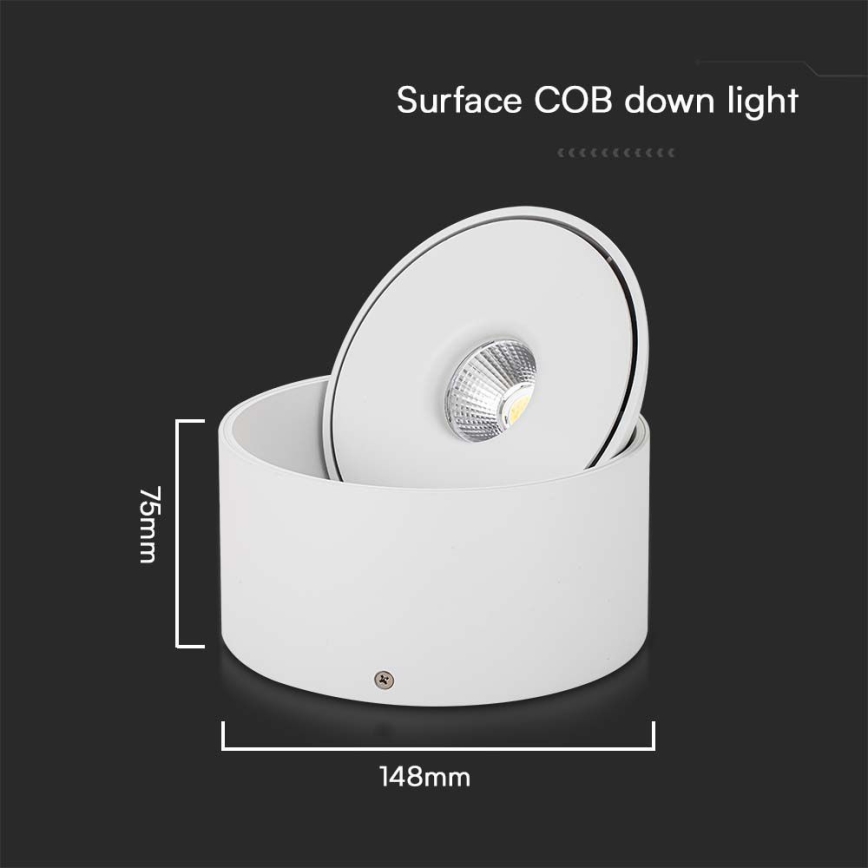 LED Flexibilné bodové svietidlo LED/20W/230V 3000/4000/6400K CRI 90 biela
