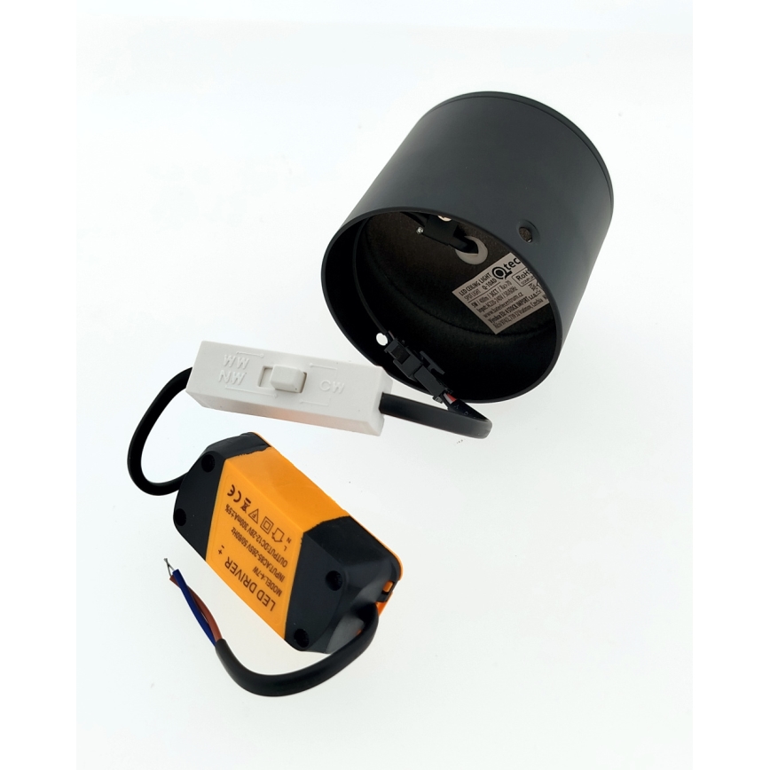 LED bodové svietidlo LED/5W/230V 3000/4000/6400K pr. 7,5 cm čierna