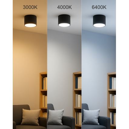 LED bodové svietidlo LED/5W/230V 3000/4000/6400K pr. 7,5 cm čierna