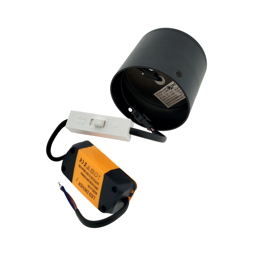 LED bodové svietidlo LED/5W/230V 3000/4000/6400K pr. 7,5 cm čierna