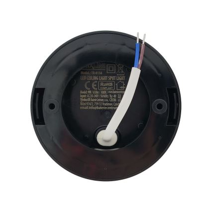 LED bodové svietidlo LED/9W/230V pr. 9 cm čierne