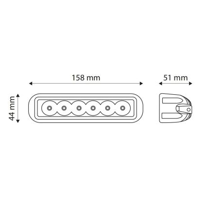 LED Bodové svietidlo pre automobil EPISTAR LED/18W/10-30V IP67 6000K
