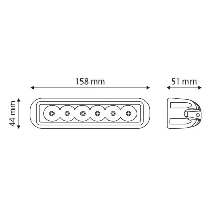 LED Bodové svietidlo pre automobil EPISTAR LED/18W/10-30V IP67 6000K