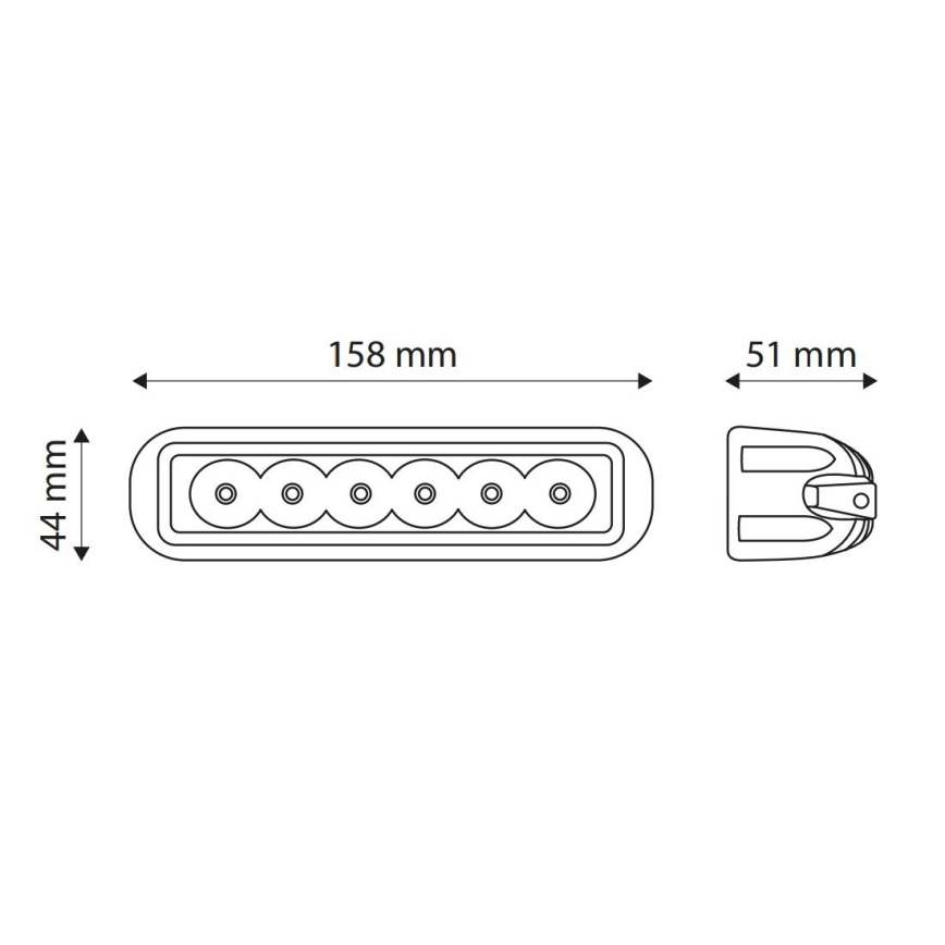 LED Bodové svietidlo pre automobil EPISTAR LED/18W/10-30V IP67 6000K