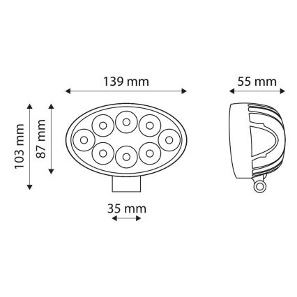 LED Bodové svietidlo pre automobil EPISTAR LED/24W/10-30V IP67 6000K