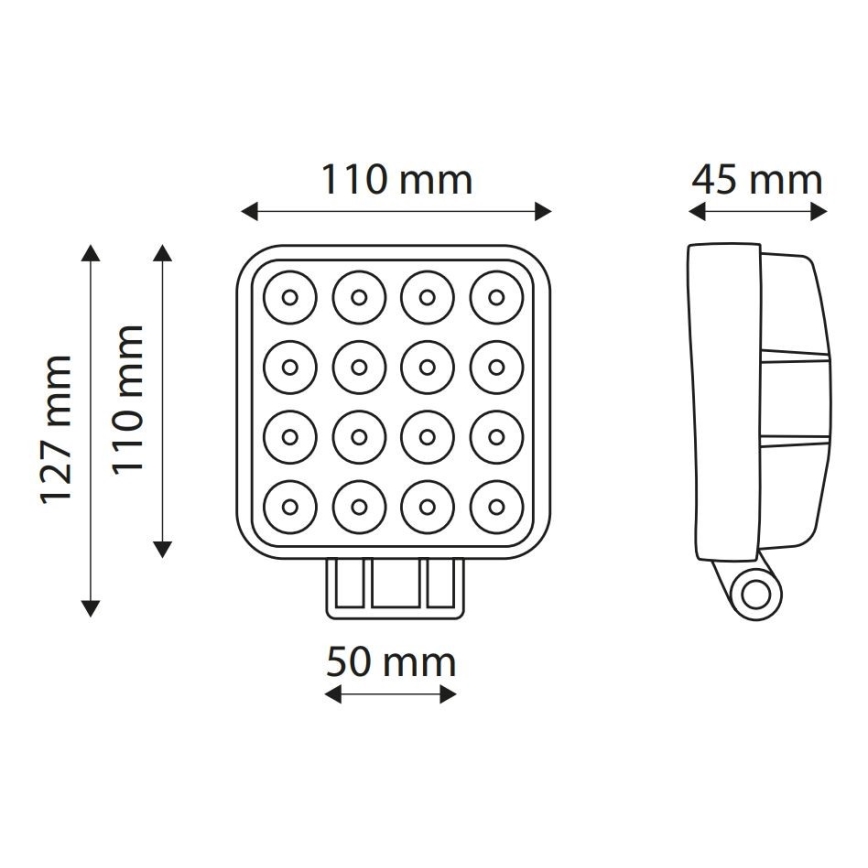 LED Bodové svietidlo pre automobil EPISTAR LED/48W/10-30V IP67 6000K