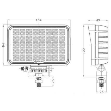 LED Bodové svietidlo pre automobil OSRAM LED/40W/10-30V IP68 5700K