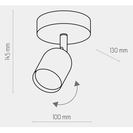 LED Bodové svietidlo TOP 1xGU10/10W/230V čierna