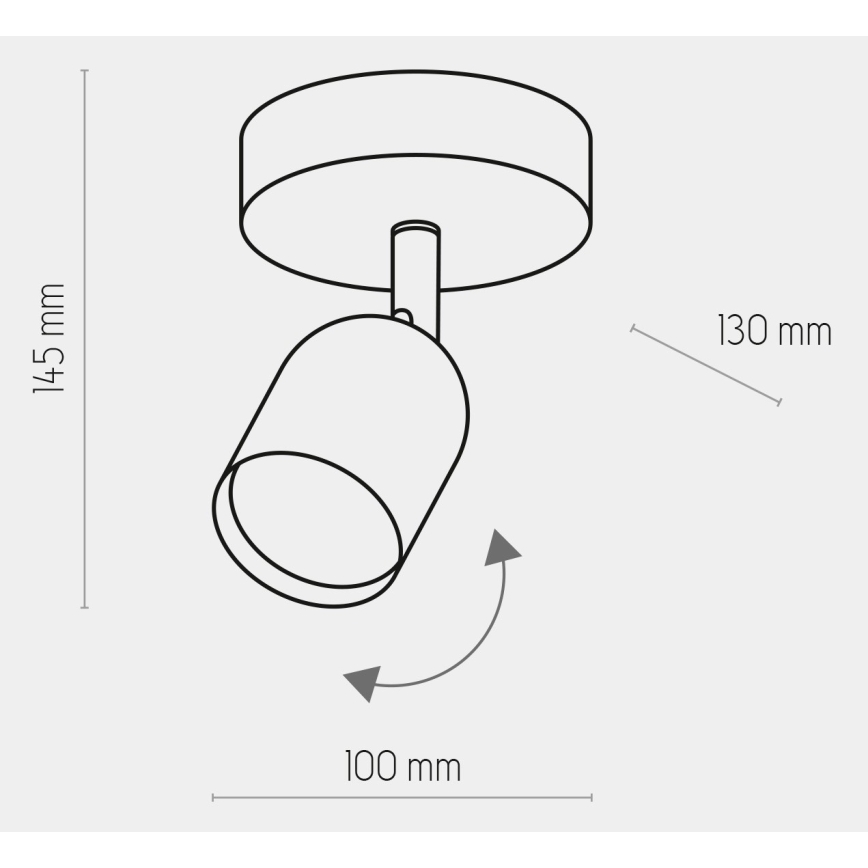 LED Bodové svietidlo TOP 1xGU10/10W/230V čierna