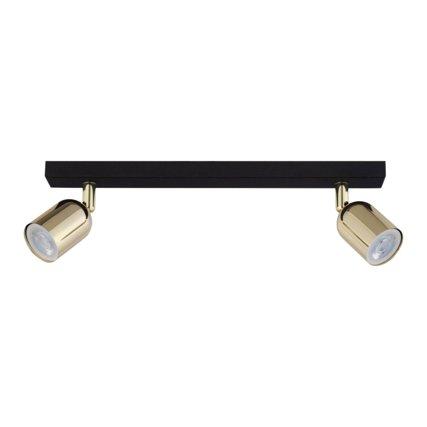 LED bodové svietidlo TOP 2xGU10/10W/230V čierna/zlatá