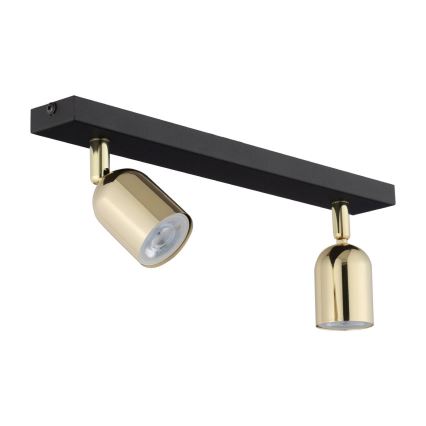 LED bodové svietidlo TOP 2xGU10/10W/230V čierna/zlatá