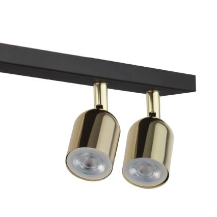 LED bodové svietidlo TOP 4xGU10/10W/230V čierna/zlatá