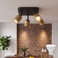 LED bodové svietidlo TOP 4xGU10/10W/230V zlatá/čierna