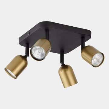 LED bodové svietidlo TOP 4xGU10/10W/230V zlatá/čierna