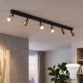 LED Bodové svietidlo TOP 6xGU10/10W/230V čierna/zlatá
