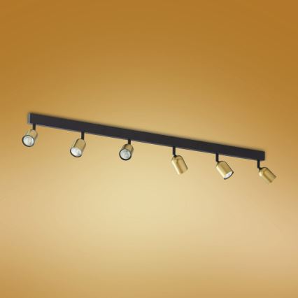 LED Bodové svietidlo TOP 6xGU10/10W/230V zlatá/čierna