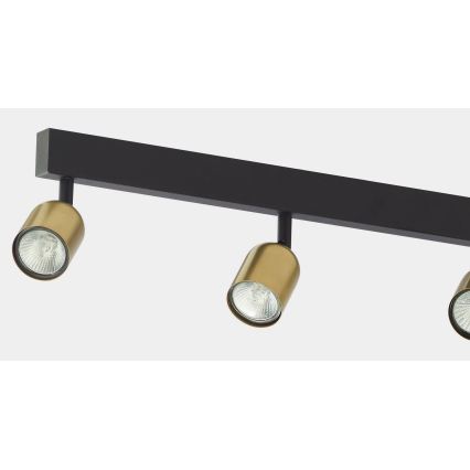 LED Bodové svietidlo TOP 6xGU10/10W/230V zlatá/čierna