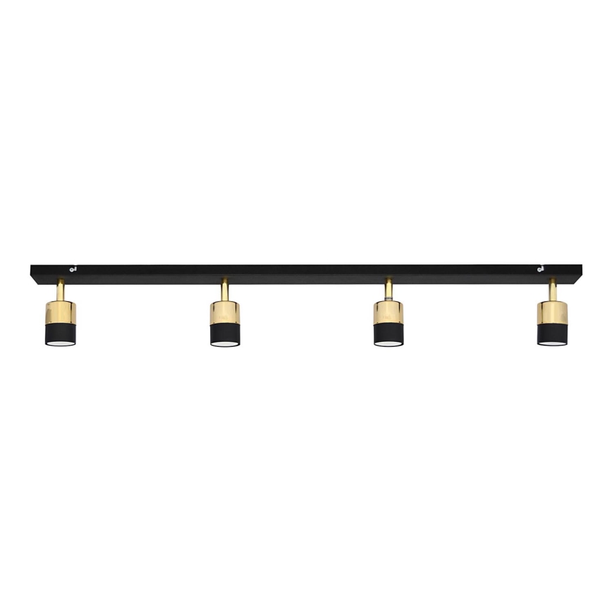 LED Bodové svietidlo TUBSSON 4xGU10/4,8W/230V čierna/zlatá