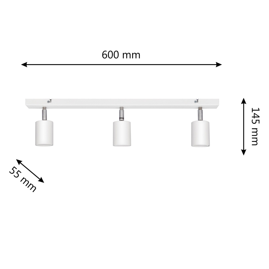 LED Bodové svietidlo TUNE 3xGU10/4,8W/230V biela