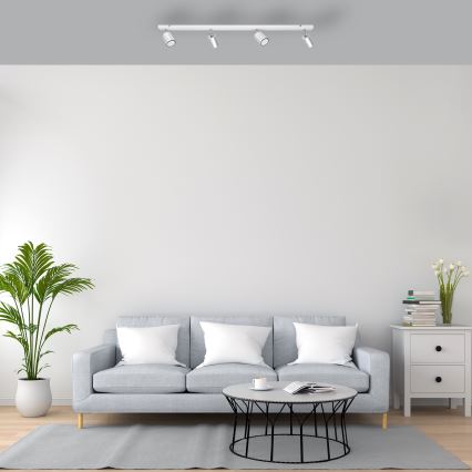 LED Bodové svietidlo TUNE 4xGU10/4,8W/230V matný chróm/biela