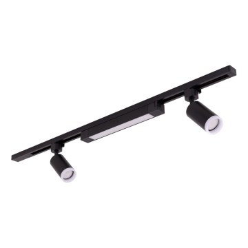 LED bodové svietidlo v lištovom systéme TRACER 2xGU10/10W/230V + LED/20W 1 m čierna