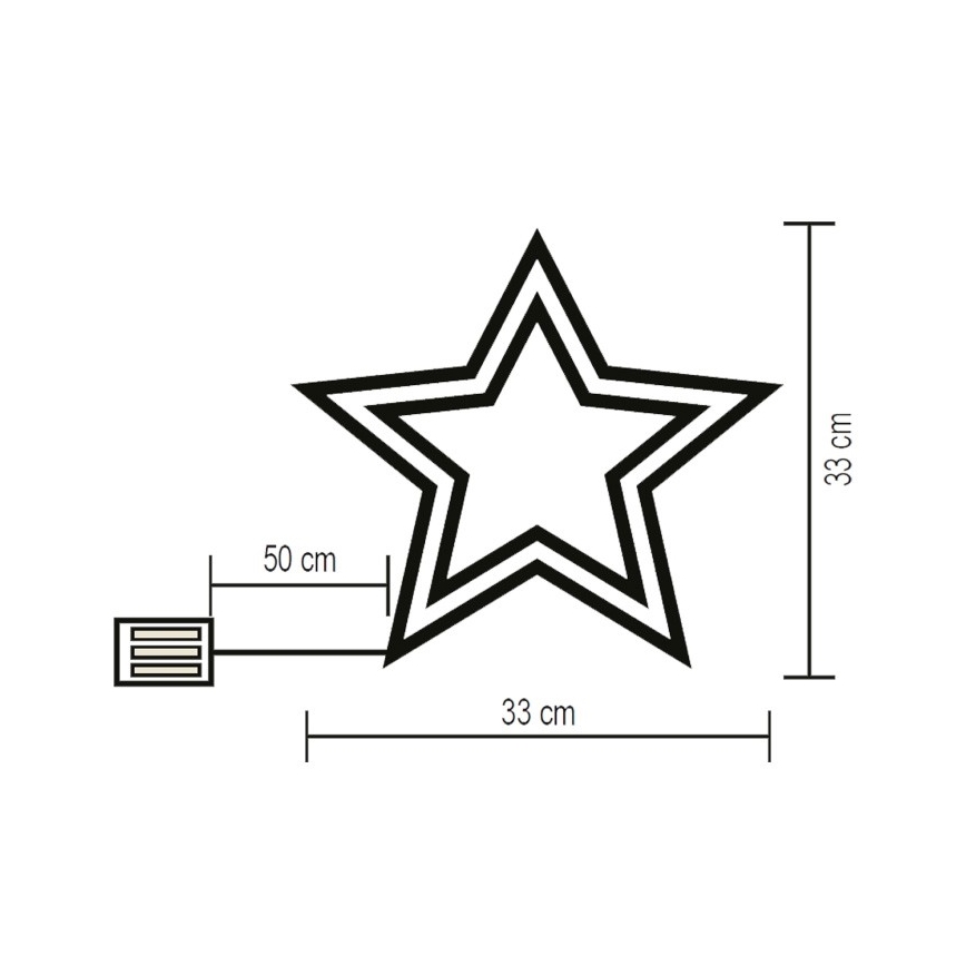 LED Dekorácia do okna LED/3xAA multicolor